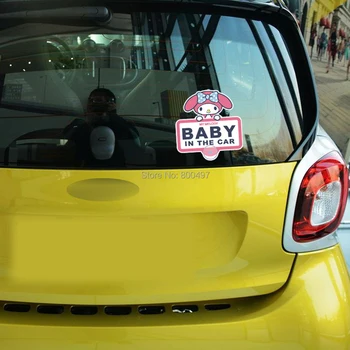 

10 x Lovely Melody Pink Rabbit Baby in Car Cartoon Car Stickers Decal for Ford Chevrolet VW Skoda Fiesta Peugeot Toyota Hyundai