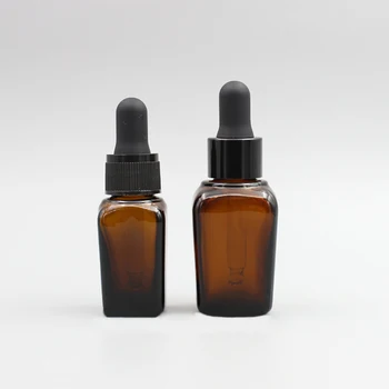 

Wholesale empty 10ml square amber glass bottle with gold or silver dropper ,empty essentical oil glass dropper bottle