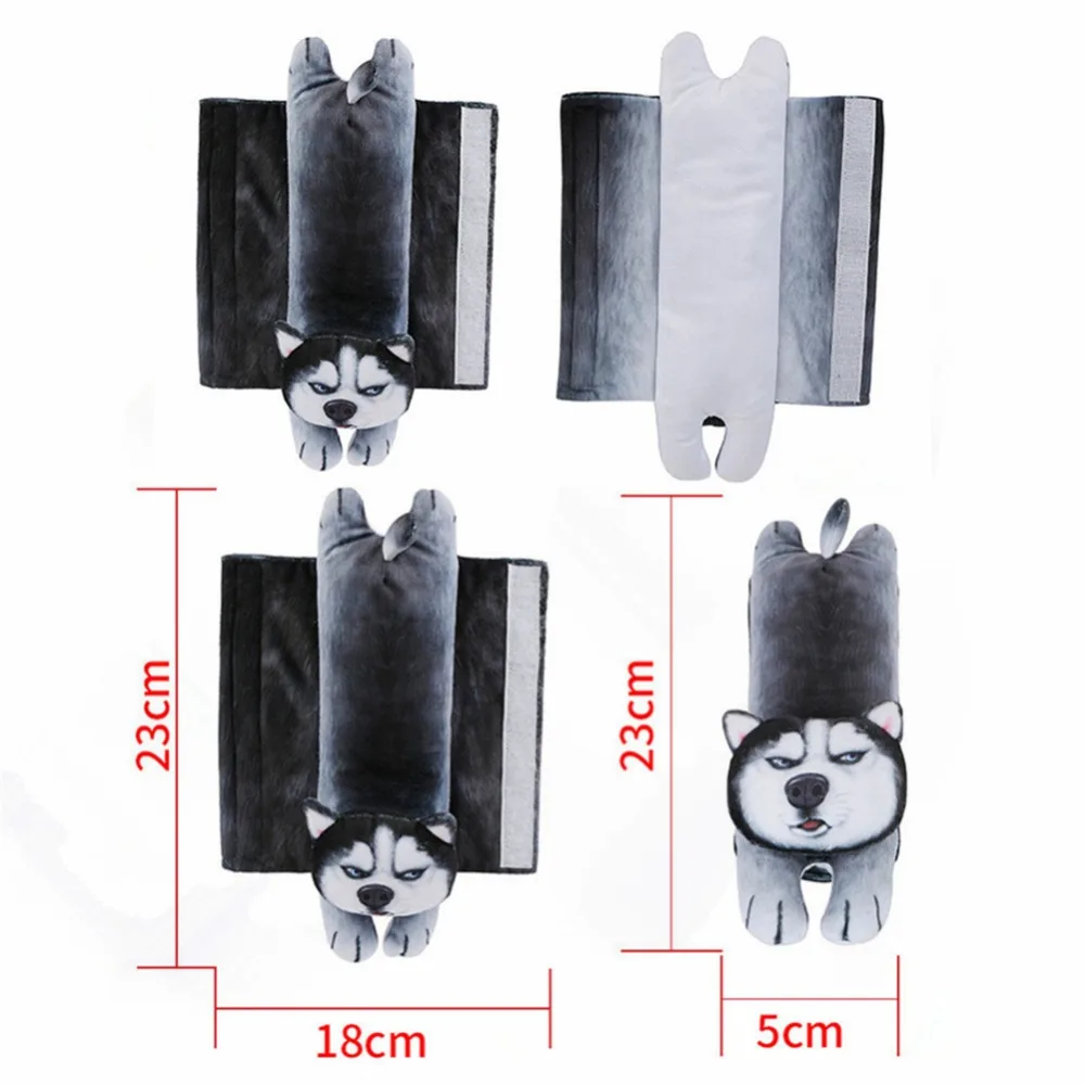 Подголовник для автомобиля, подушка для шеи с милым мультяшным животным, защита на плечо, автомобильный стиль, чехол для ремня безопасности, подушка для головы и шеи