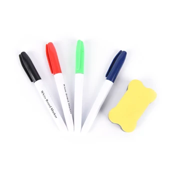 

5Pcs/Set Whiteboard Marker Liquid Chalk Erasable Maker Pen White Board Maker Pen Office School Supply with Whiteboard Eraser