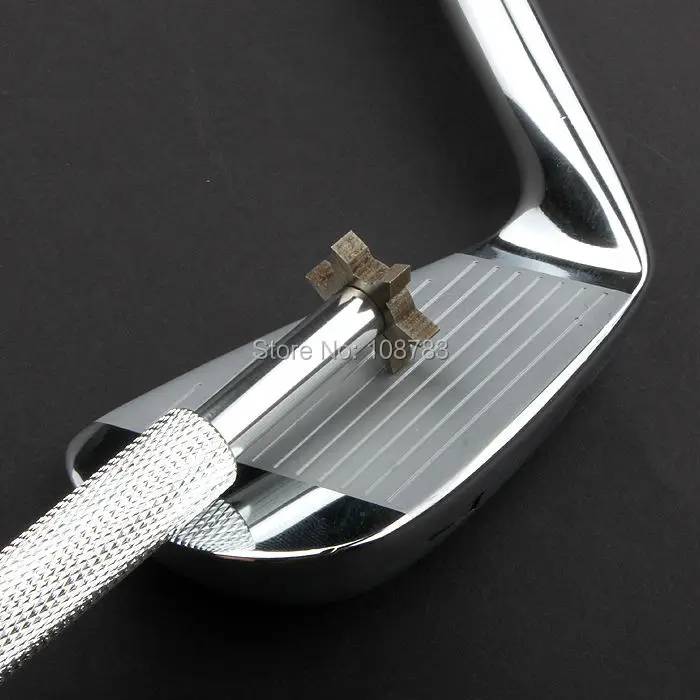 

2014 New Silver Golf Iron Wedge Club Groove Sharpener Cleaning Tools Cleaner U,&V Square Grooves