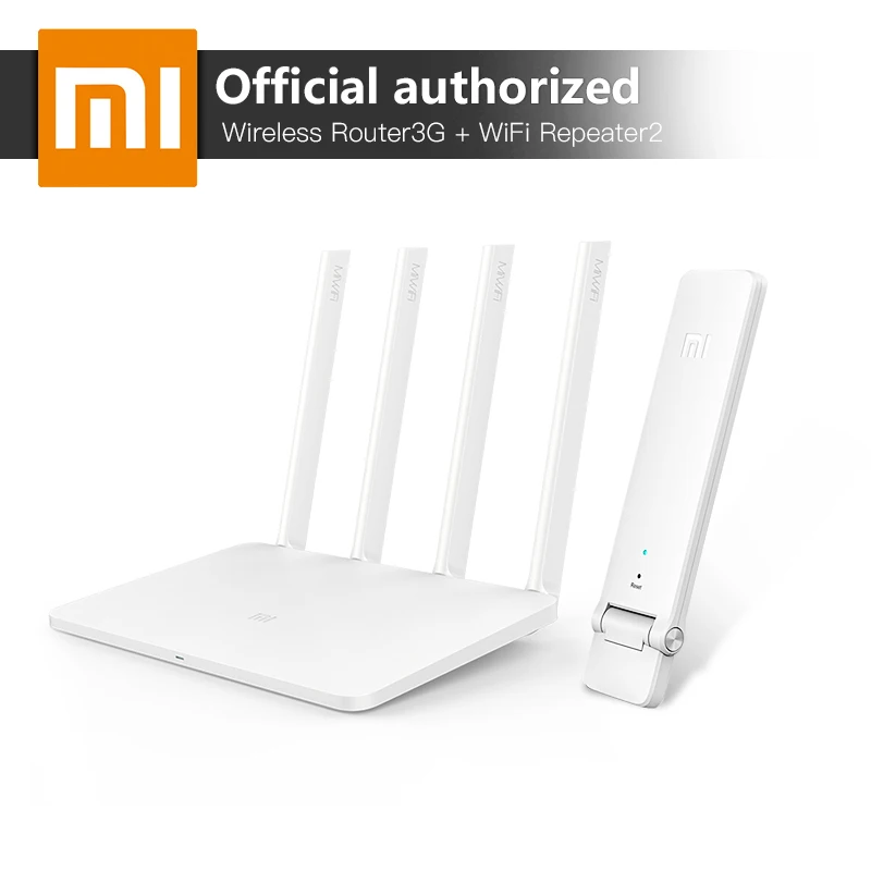 

Xiaomi WiFi Router Repeater Set White 2.4Ghz & 5G Wireless 867Mbps 128MB SLC Flash ROM Router 3G And WiFi 300Mbps Repeater 2
