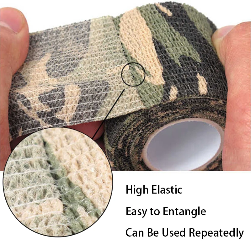 معدات الجيش Camouflag الشريط 5 سنتيمتر x 4.5 m في الهواء الطلق التخييم الصيد أدوات إنقاذ عدم الانزلاق الشريط للماء التفاف دائم شريط مرن معدات الجيش Camouflag الشريط 5 سنتيمتر x 4.5 m في الهواء الطلق التخييم الصيد أدوات إنقاذ عدم الانزلاق الشريط للماء التفاف دائم شريط مرن