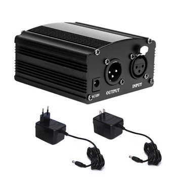 

Besegad 48V Phantom Power Supply for Condenser Microphone Mikrofon Music Recording Equipment Studio KTV Mic Shows Performance