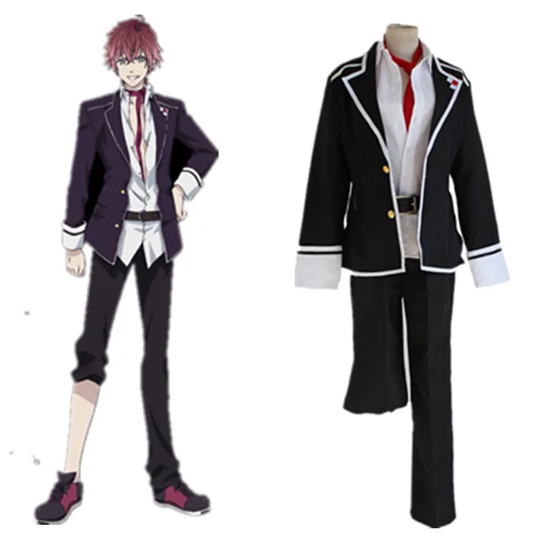 

Anime Diabolik Lovers Sakamaki Ayato Cosplay Costume School Uniforms Halloween Party Wear Outfit((Blazer & Pants & Tie)