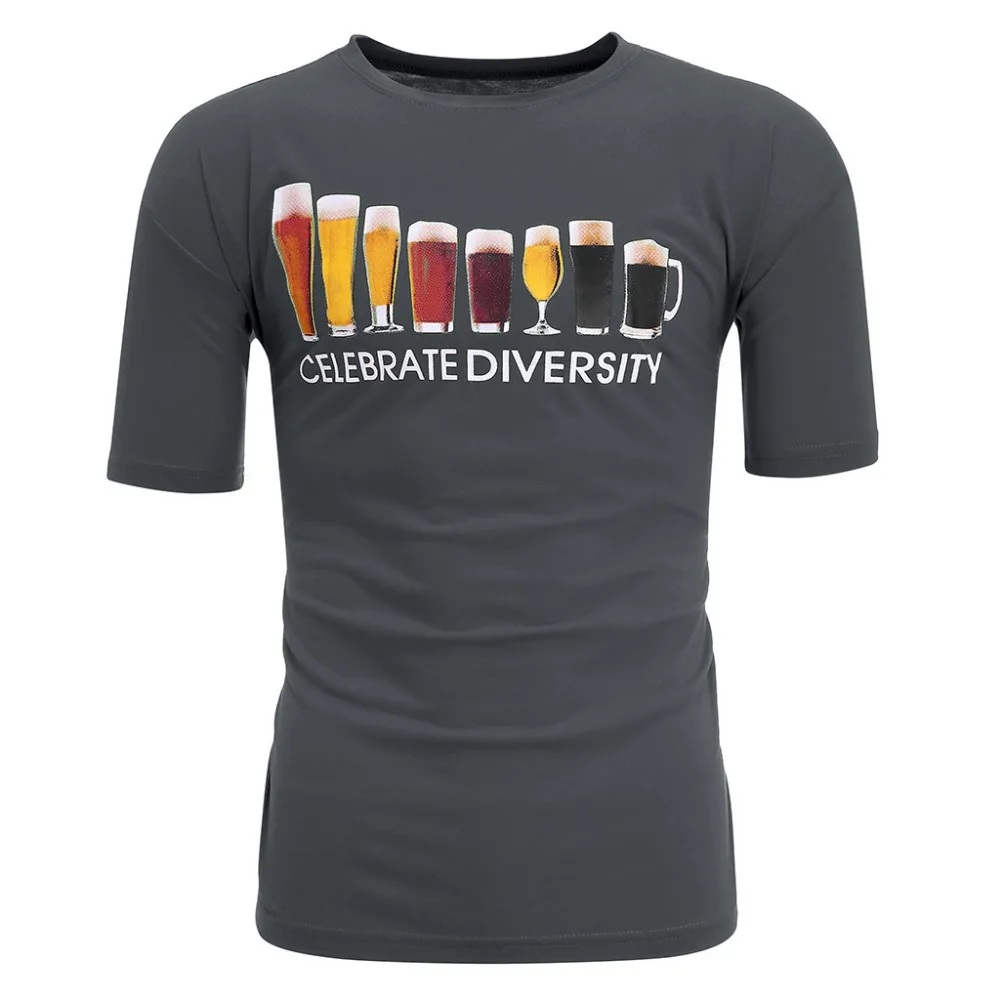 Luxury Summer t shirt men Beer Printed Short Sleeves funny casual short Solid color mens clothing short sleeve sleevvetements Luxury Summer t shirt men Beer Printed Short Sleeves funny casual short Solid color mens clothing short sleeve sleevvetements