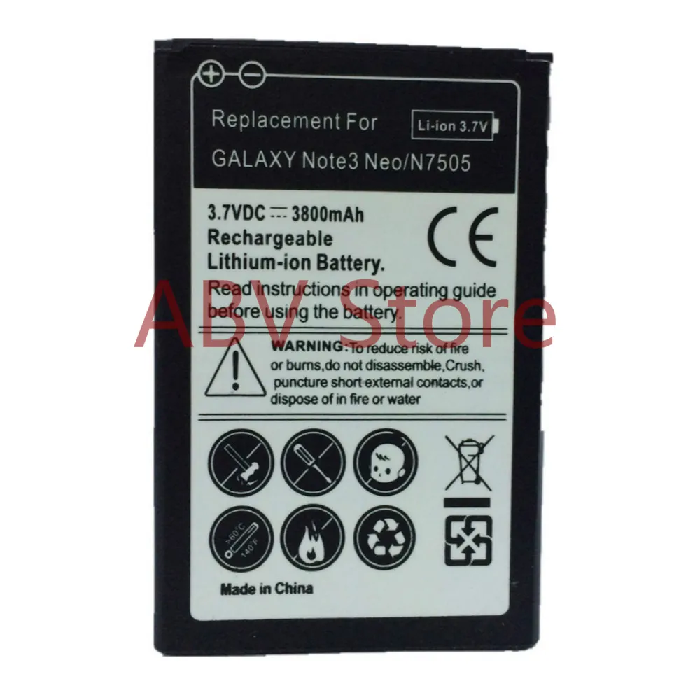Оригинальный ABV EB BN750BBC Сменный аккумулятор для Galaxy Note 3 mini note3 III Neo N7505 N750 N7506V