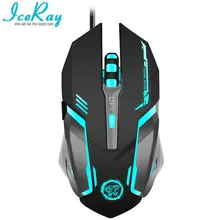 IceRay Professional 6D 3200DPI Wired Gaming Computer Mouse With Silent Click For Gamer