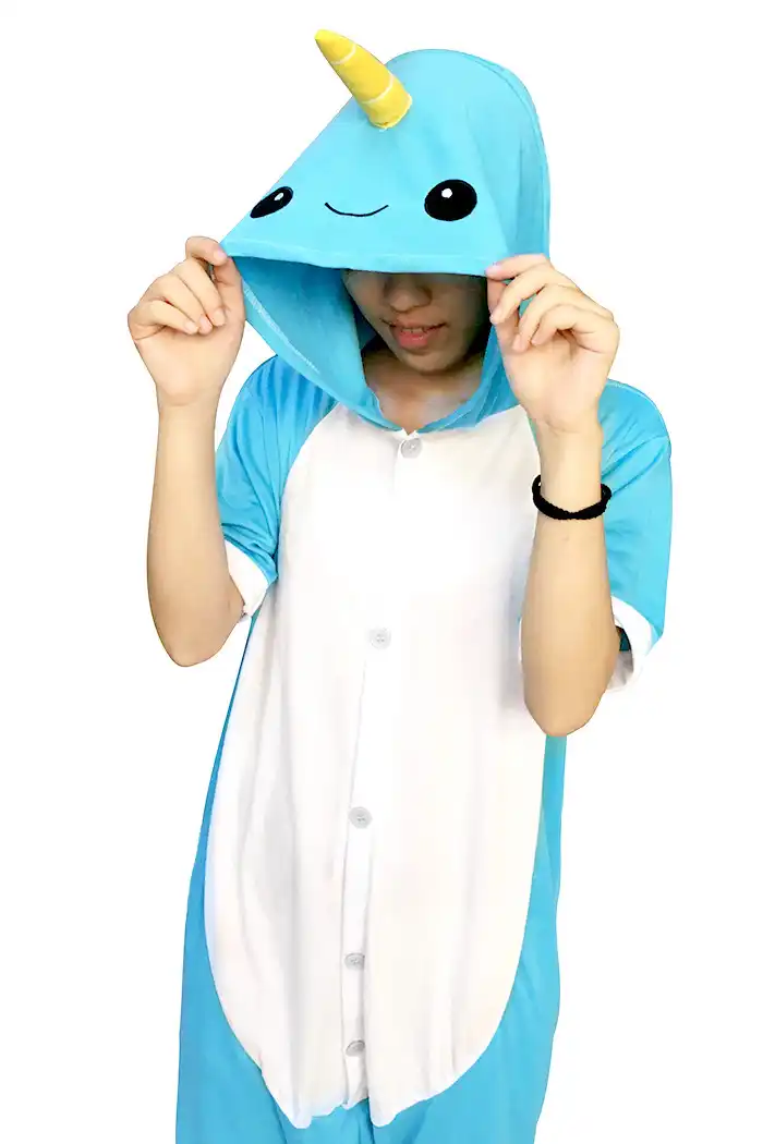 WOTOGOLD Animal Cosplay Costume Narwhal Unisex Adult Pajamas
