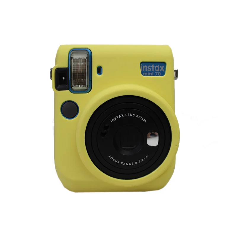 mini70 purple Портативный резиновый силиконовый чехол для камеры fujifilm instax mini70 mini90 mini 70 90 защитный чехол - Цвет: mini70 purple