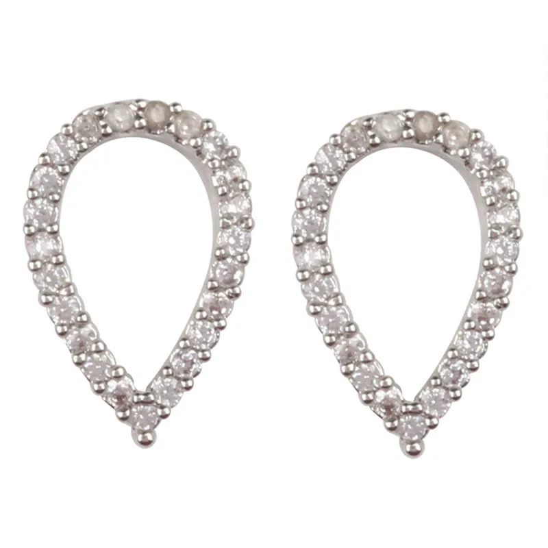 

Stud Earrings for women zircon gold and silver MINAR new fashion jewelry temperament European and American Korea style Christm