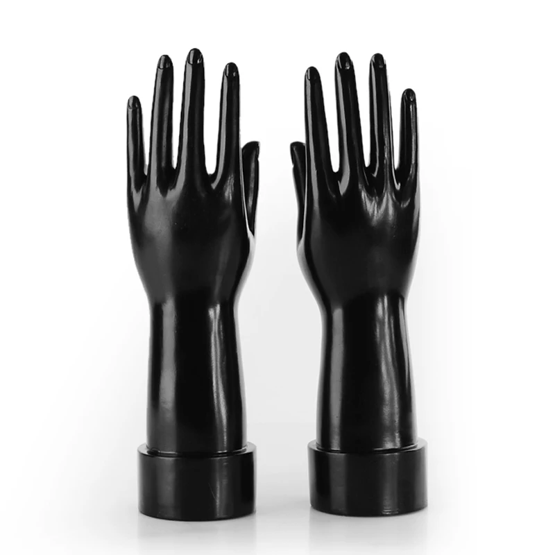 One Pair Black Plastic Female Mannequin Hand For Jewelry And Glove
