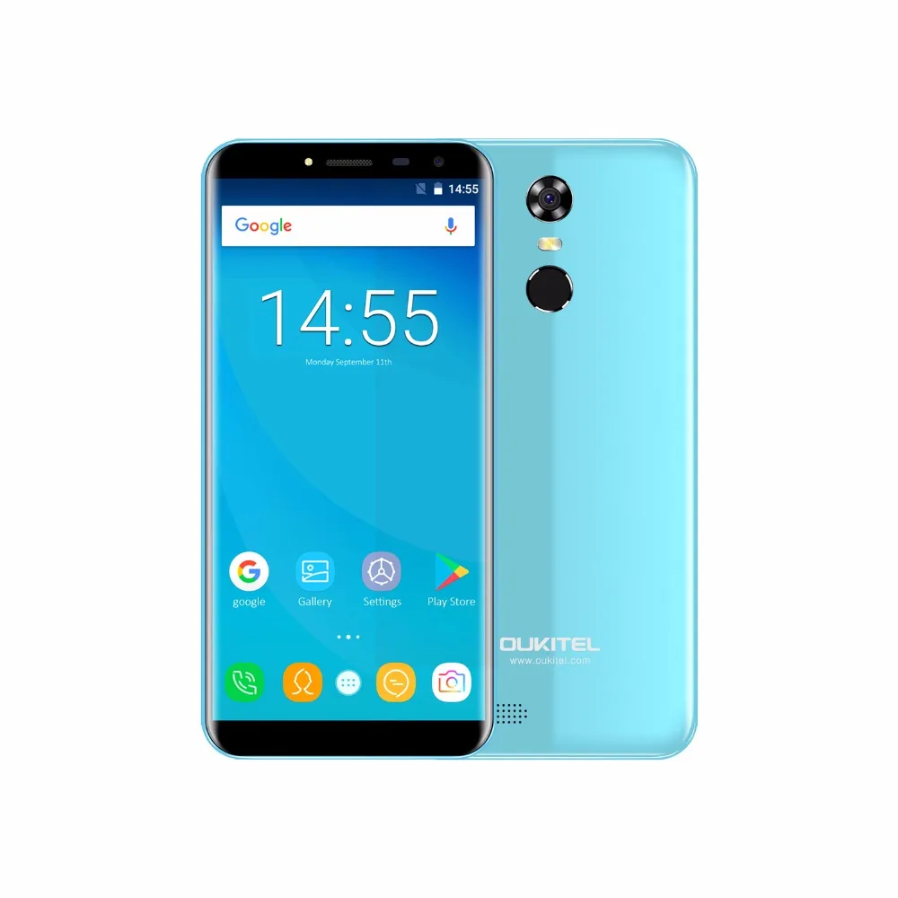 Oukitel C8 18:9 Дисплей 5.5 &quotСмартфон Android 7.0 MT6580A 4 ядра 3000 мАч 2 ГБ + 16 отпечатков пальцев
