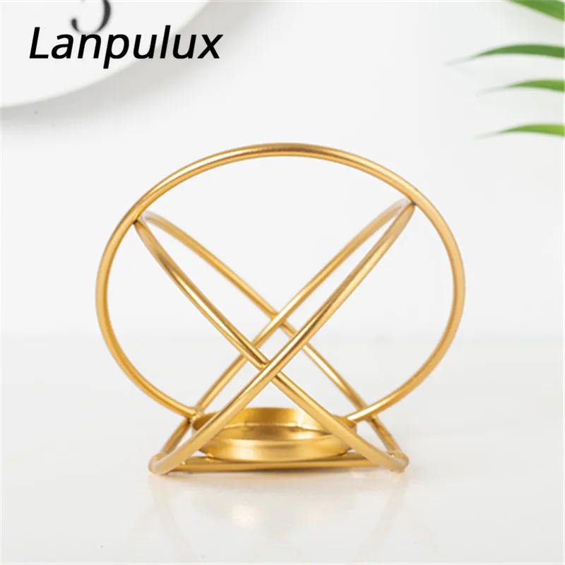 Lanpulux золотые подсвечники Неправильной Геометрии металлические художественные