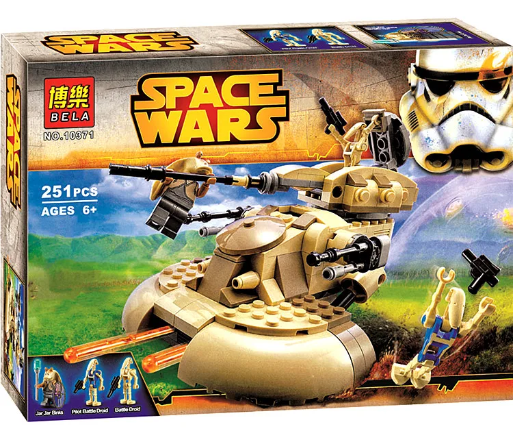 

Bela 10371 Star Wars Rogue One AAT Building Block set Jar Binks Battle Droid Figures Kids Toy Compatible lepin 75029