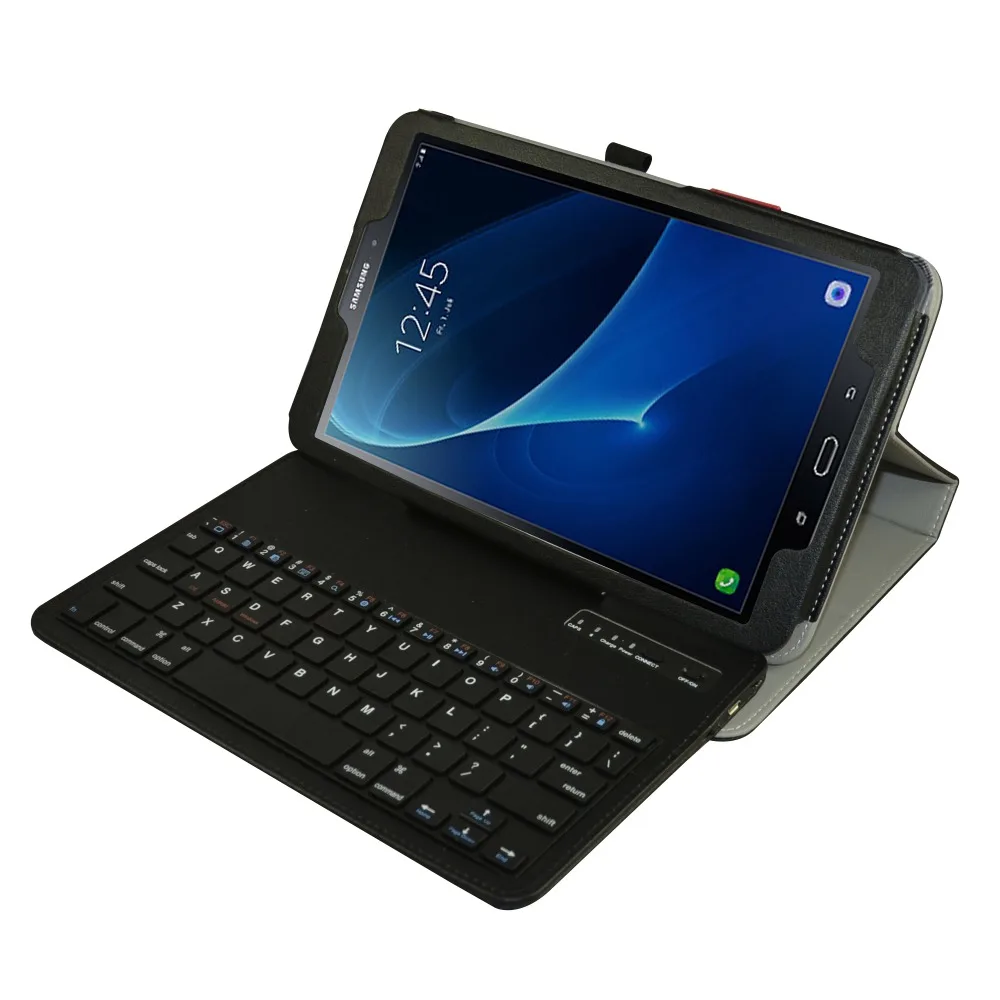 Removable Bluetooth font b Keyboard b font Leather font b Case b font Cover For Samsung