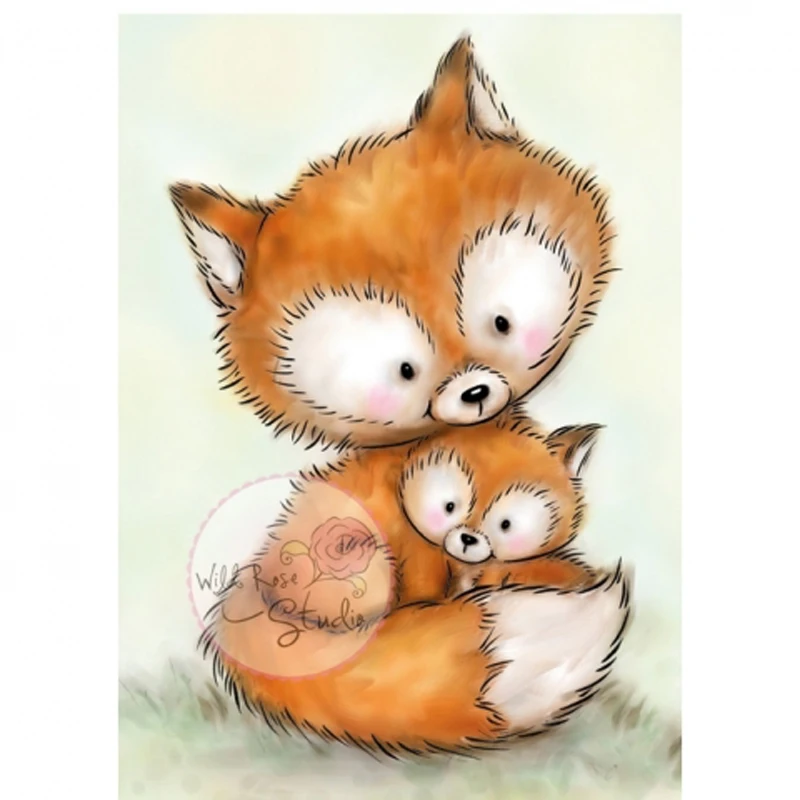 Animal/fox Transparent Clear Stampr DIY Scrapbooking Photo Album Decorative Paper Card Crafts Handmade Gift Wild Rose | Канцтовары для