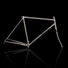 700C рама для дорожного велосипеда хромированная молибденовая сталь Рейнольдс 525 Матовая рамка Серебристая рама для гоночного велосипеда