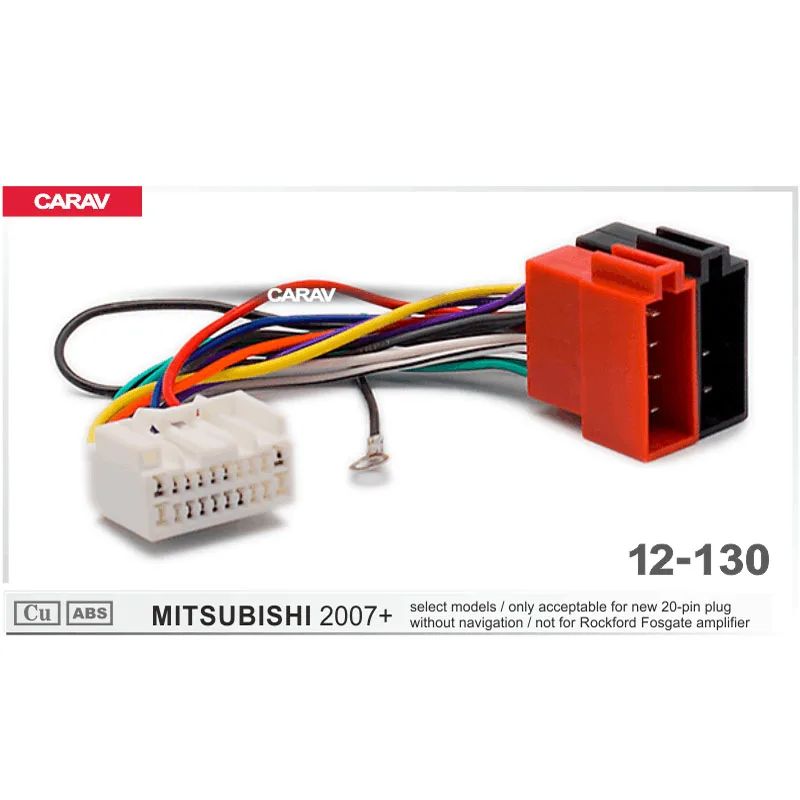 CARAV 12-130 ISO радио адаптер для Mitsubishi 2007 + жгуты проводки разъем привести ткацкий