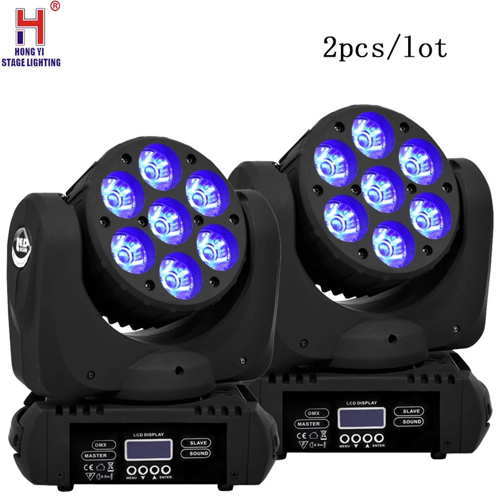 

lyre led 7x12W moving head wash light RGBW mixed color stage lighting effect for DJ disco party night club (2pcs/lot)