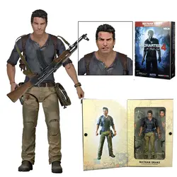 NECA Uncharted 4 вор конец цифры Натан Дрейк ПВХ Коллекционные фигурки героев модель игрушки Рождественский подарок