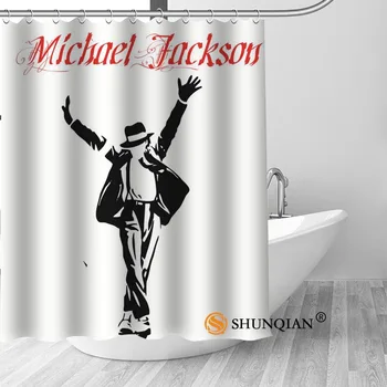 

Custom Michael Jackson Bath Curtain Fabric Modern Shower Curtain bathroom beautiful Curtains Bath decor