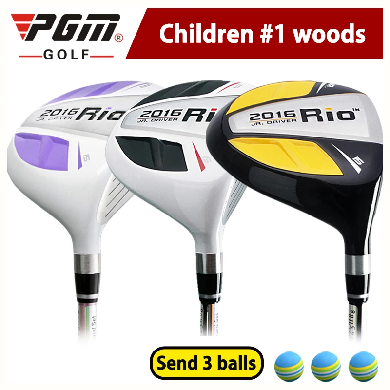 Professional Children s Club Driver PGM Genuine Golf 1 Wood Rod Beginner Exercises Kids Boy Club