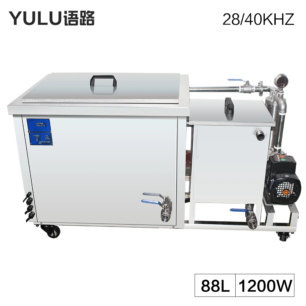 

88L Industrial Ultrasonic Cleaner Bath Filter System Power Time Temperature Setting Adjustment Ultrasound Mold Metal Washer Tank