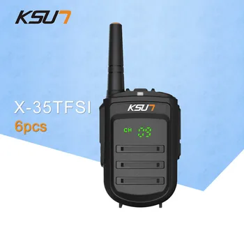 

6 PCS KSUN X-35TFSI Mini Two Way Radio UHF 400-470mhz 128 Channel Portable Walkie Talkie Ham Radio