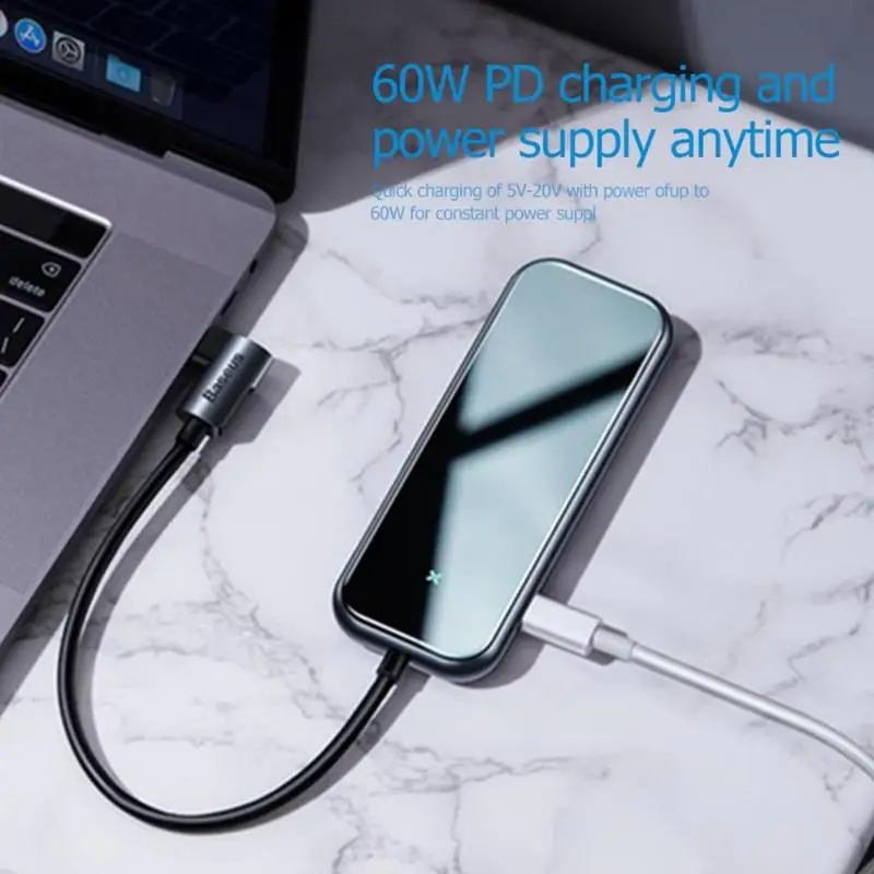 

Baseus UCN3276 PD Charging Type-C 3.0 USB HUB 3 USB3.0 4K/HD Adapter Splitter TF Card Reader Dock for Laptop Desktop