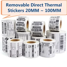 Étiquettes thermiques directes amovibles, étiquettes étanches 40*30*30*60*70*50*50, 100*80 pour imprimante de bureau zèbre, GC420d(China)
