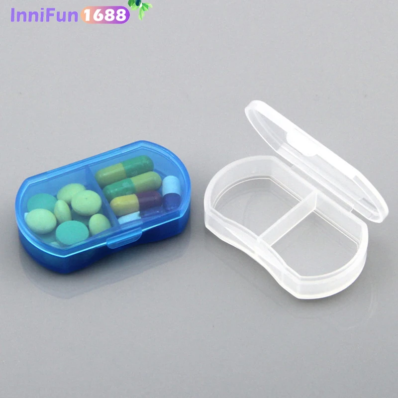 

2 Grids Mini Pill Box Portable Pills Medicine Drugs Case Box Secret Stash Pill Container Tool