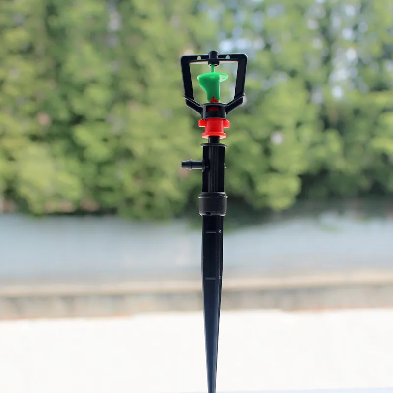 100pcs/pack Rotary Sprinkler Dripper With Spike For Greenhouse Potted