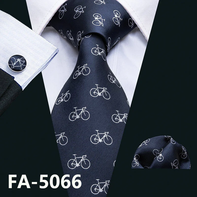 Мужские галстуки, дизайнерский модный галстук на шею с рисунком велосипеда, Свадебный деловой шелковый галстук 8,5 см, жаккардовый тканый галстук для мужчин, галстук FA-5066 - Цвет: FA-5066