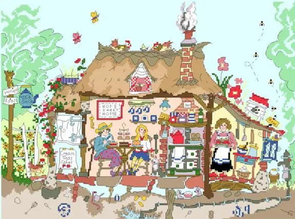 CS-1305 cross stitch kit bothy threads home sweet home tea shop cakes eggs.jpg