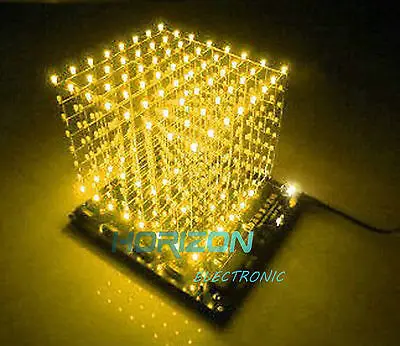 

3D LightSquared DIY Kit 8x8x8 3mm LED Yellow Ray LED