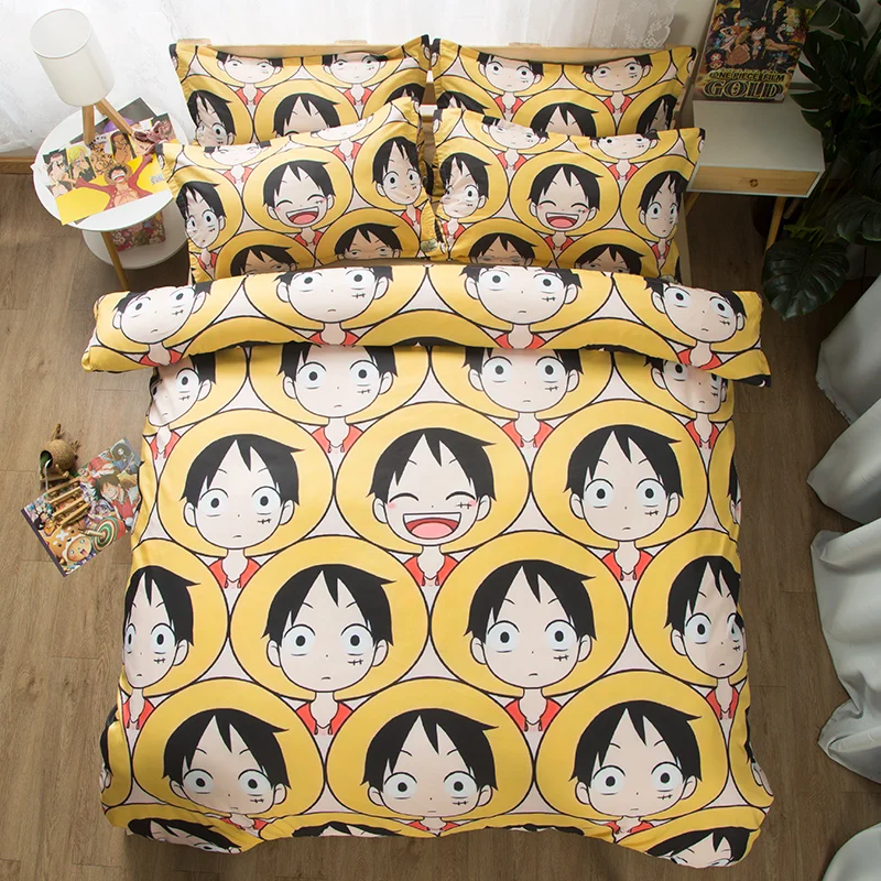 Лидер продаж Комплект постельного белья с аниме для мальчиков Luffy пододеяльник