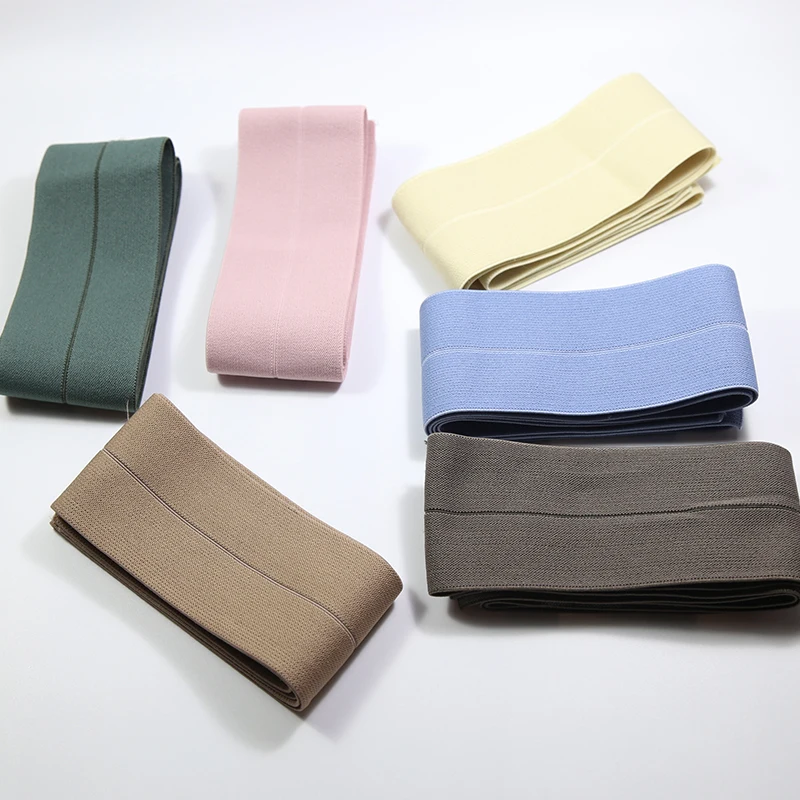 Width 6 Cm Stretch Elastic Band Pants Belt With Rubber Pants Clothes Edge Band Flat Skirt Belt