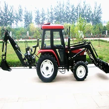 Профессиональный! 25hp 4-х колесных дисков мини-трактор с фронтальным погрузчиком и экскаватор