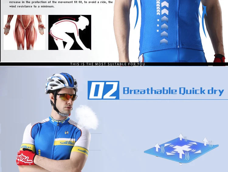 SaiBike быстросохнущая Джерси полиэстер MTB велосипедный комплект одежды Verano Ropa Maillot Ciclismo мужские шорты для велоспорта