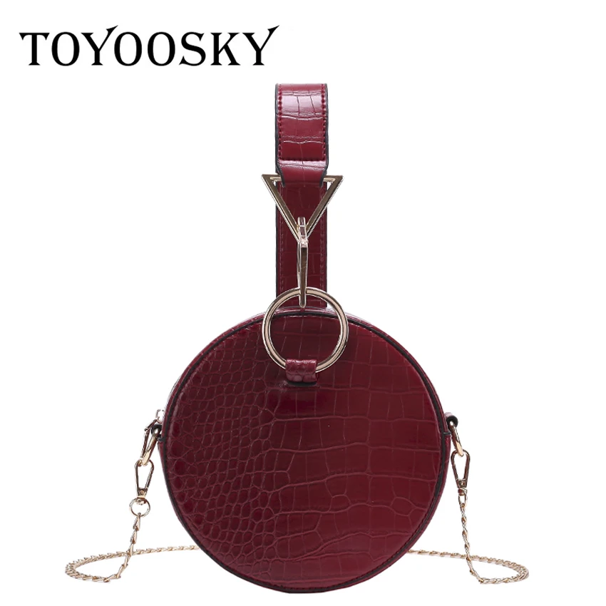 TOYOOSKY, известный бренд, женские сумки, круговой стиль, Аллигатор, кожа, женские сумки через плечо, высокое качество, круглая сумка-мессенджер