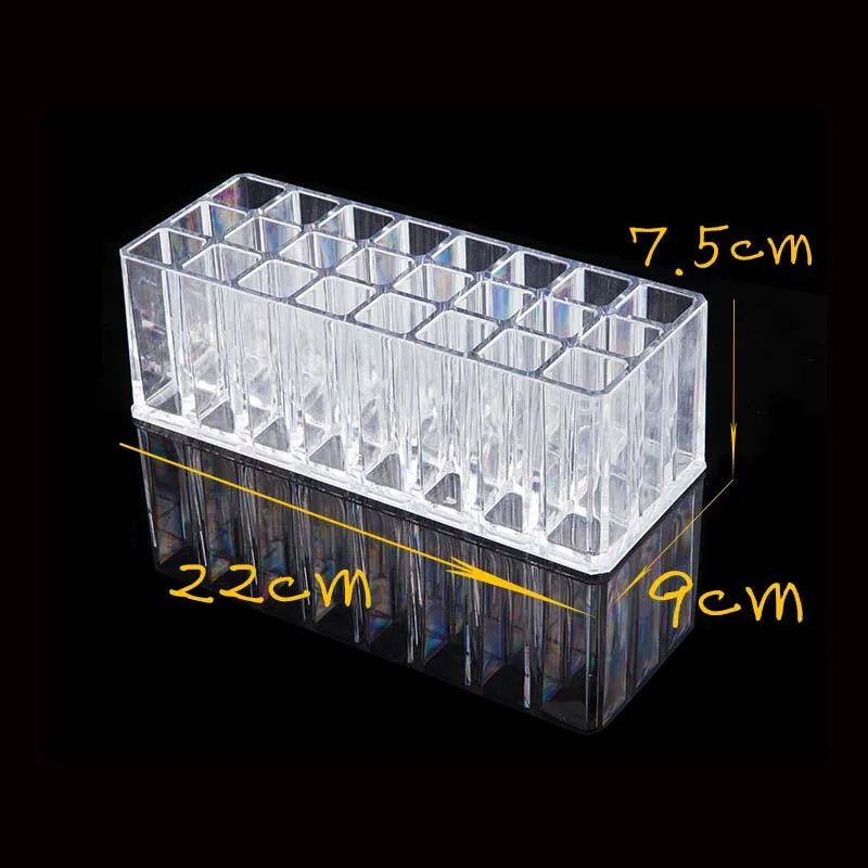 Модное акриловое для губ устойчивый блеск 24 слота коробка для помады дисплей стенд Sundry коробка для хранения Косметическая подставка для разных мелочей