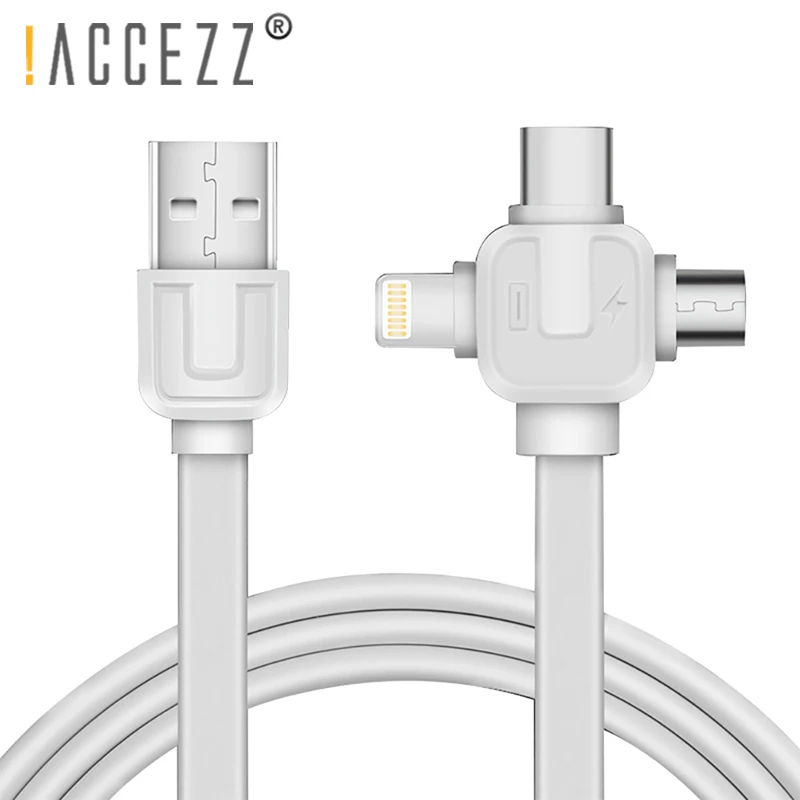 ! ACCEZZ usb кабель для зарядки и синхронизации данных освещение Micro type C iPhone X 7 8 6 Plus