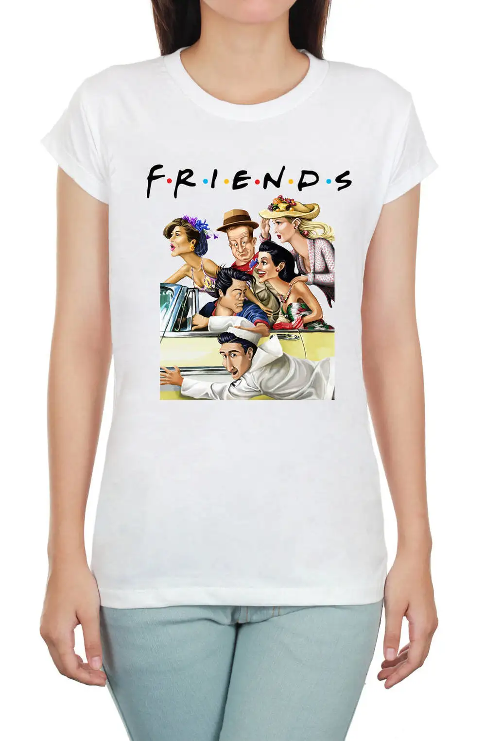Женская футболка в стиле ТВ шоу с надписью Friends|Футболки| |
