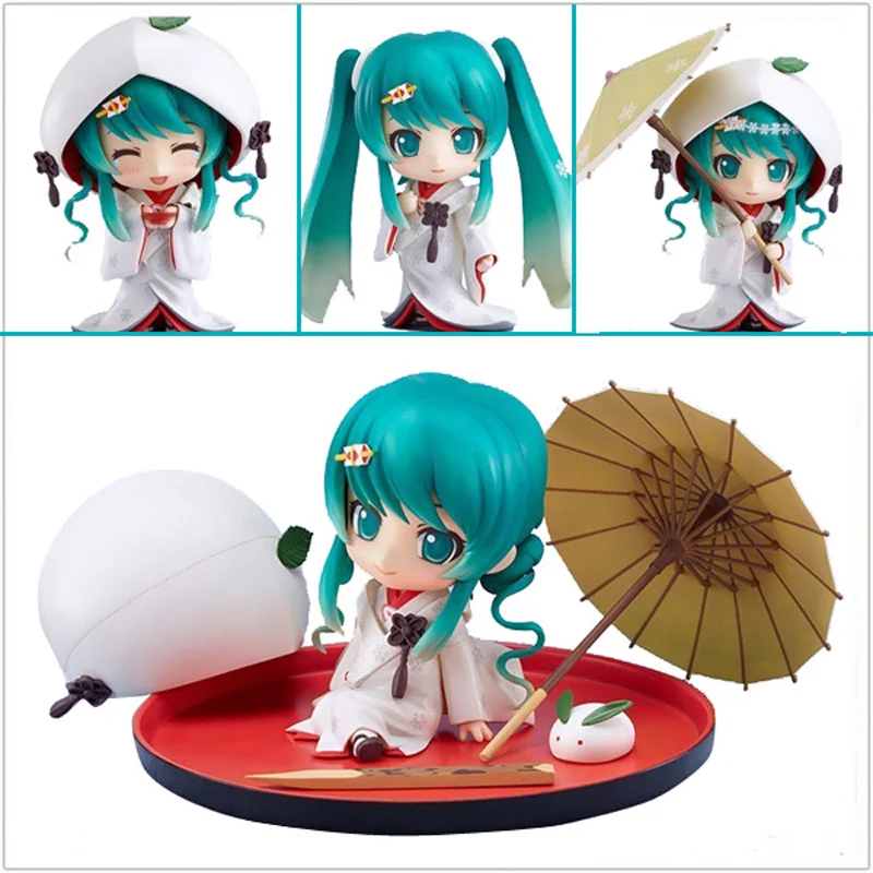 Милый 4 &quotNendoroid Vocaloid Yuki Hatsune Miku клубника вер. В коробке 10 см ПВХ Фигурки Коллекция