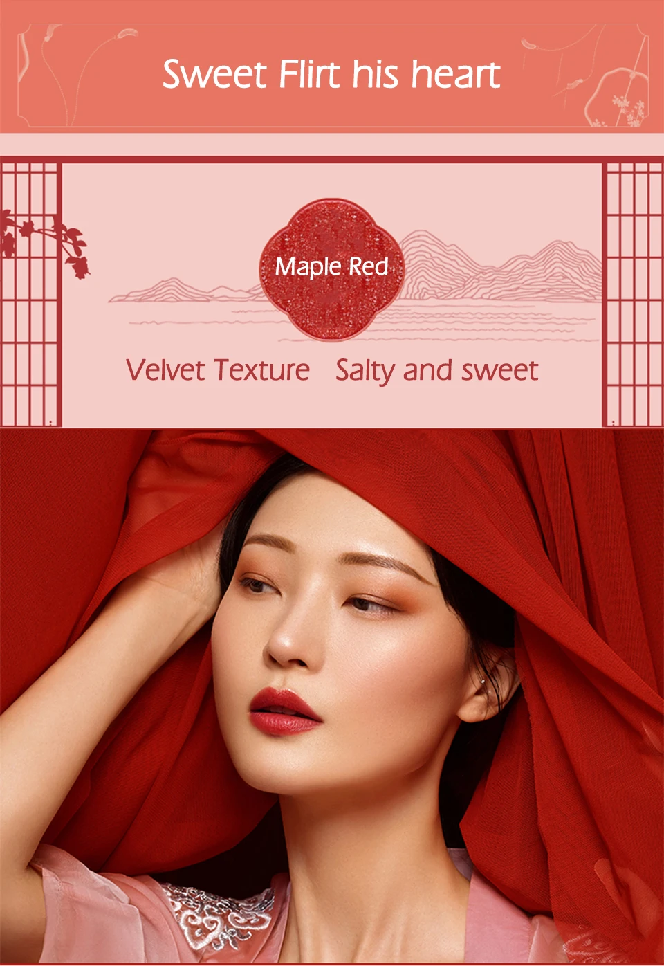 MEIKING Lip glaze lipstick set 4pcs Long-lasting color moisturizing Velvet Texture make up Hot Selling new Brown red orange