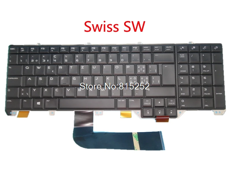 Новая клавиатура для ноутбука Alienware 17 R1 M17X R5 0 fwygx Швейцарский SW 0NXRG5 Италии 0P55YT
