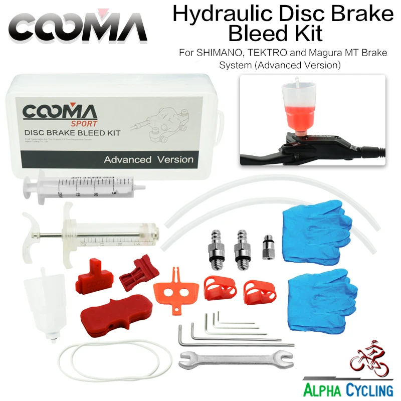 Hydraulic Brake Bleed Tool Kit for Shimano, Magura and Tektro Mineral Oil Hydraulic Brake, V3.0, bicycle Bleed Tool Kit Hydraulic Brake Bleed Tool Kit for Shimano, Magura and Tektro Mineral Oil Hydraulic Brake, V3.0, bicycle Bleed Tool Kit