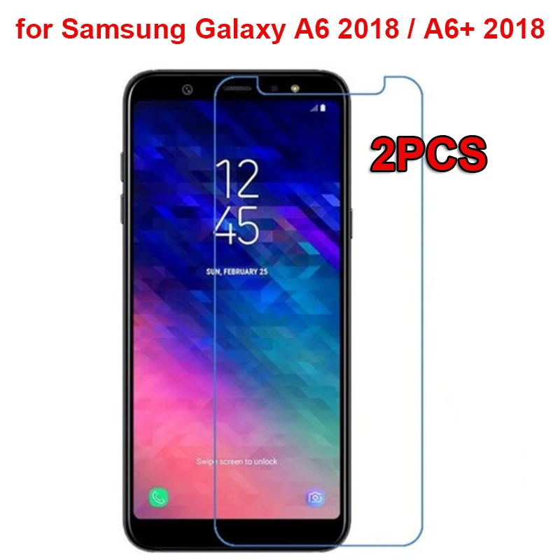 2 шт Защита экрана для Samsung Galaxy A6 2018 закаленное стекло покрытие Стекло A 6 Plus