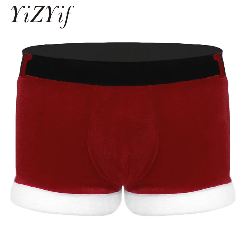 Buy YiZYiF Men's Christmas Shorts Soft Velvet Santa